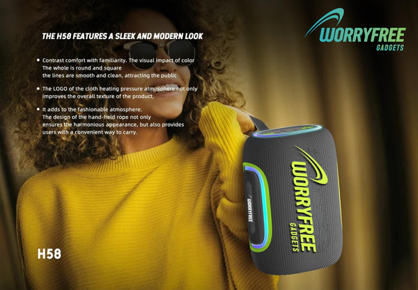 Portable Wireless Waterproof Bluetooth Speaker, 65W Output, RGB Lights, 10M Range, TWS Connection, AUX/TF Card (Black)