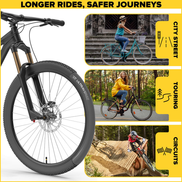 Ultraverse Bike Inner Tube for 26 X 1.75/1.95/2.10/2.125 inch Bicycle Tire with Schrader Valve – Rubber Tubes for Mountain and Trail, Cruisers, MTB, Gravel, Enduro, Downhill, City Bikes - 2 Pack - TRIPPER ELECTRIC BIKES