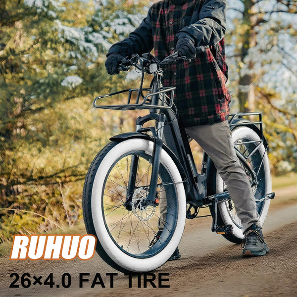 2-Pack 26x4.0 Fat Bike Tire, 26 Inch Mountain Bike Tires & Tubes Set, Folding Replacement Bicycle Tires with Tire Levers for Off-Road Bike and Ebike