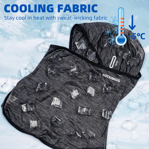 ROCKBROS Cooling Balaclava Face Mask with Glasses Holes Summer Shiesty Mask for Men Women