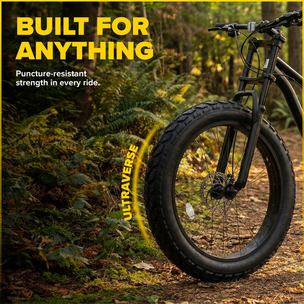 ULTRAVERSE 20x4 E-Bike Fat Tire - Robust, High-Performance 20inch Fat Tyre for MTB and Ebikes, Durable All-Terrain Directional Tread, Superior Density for Street & Trail Adventures-2 Unit
