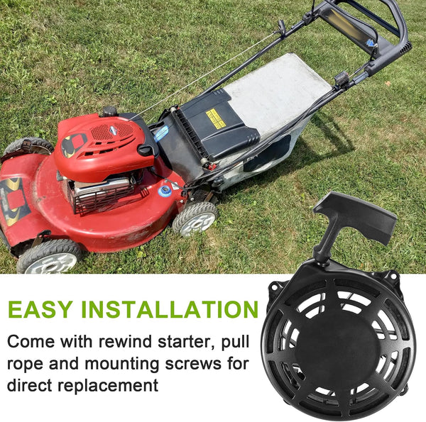 497680 Recoil Starter Compatible with Brigs & Straton Pull Start Assembly, 497680 Rewind Starter Compatible with 6.75 Motor Craftman, Rotary 12368 Lawn Mower Recoil Starter Replace