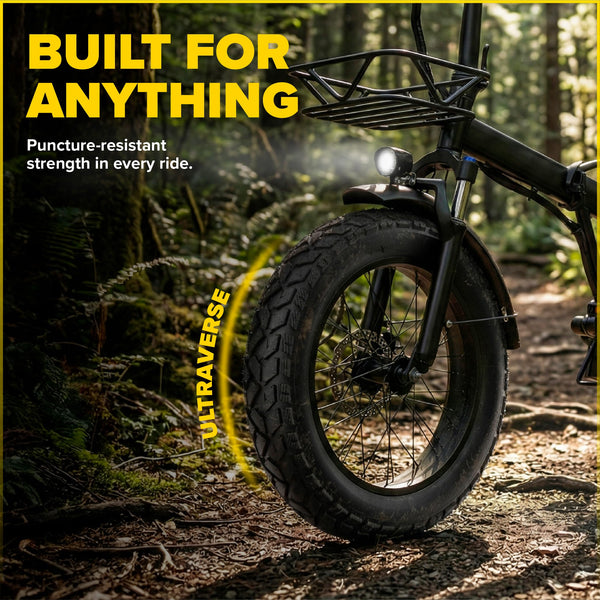 ULTRAVERSE 20x4 E-Bike Fat Tire - Robust, High-Performance 20inch Fat Tyre for MTB and Ebikes, Durable All-Terrain Directional Tread, Superior Density for Street & Trail Adventures-2 Unit