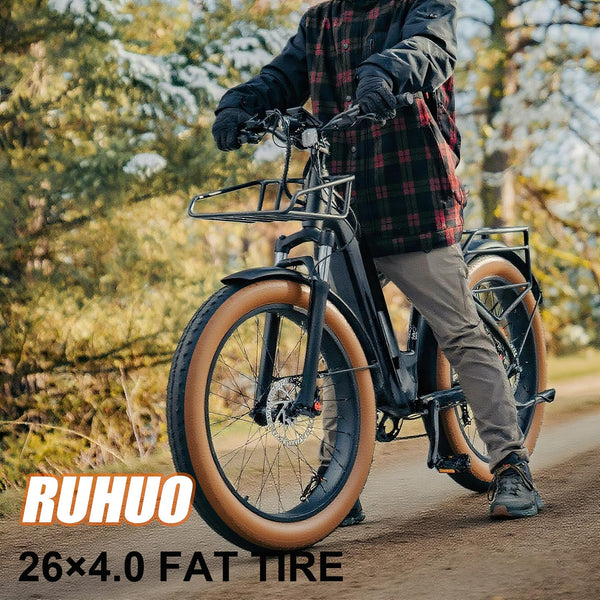 2-Pack 26x4.0 Fat Bike Tire, 26 Inch Mountain Bike Tires & Tubes Set, Folding Replacement Bicycle Tires with Tire Levers for Off-Road Bike and Ebike