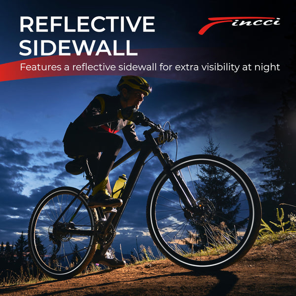 Fincci Durable 27.5 x 2.10 Mountain Bike Tires 54-584 - Kevlar Foldable 27.5 Bike Tire Oncamp for Cycle on MTB, Mud, Dirt, Offroad, XC Bicycle, E-Bikes - Lightweight Tyre 30 TPI