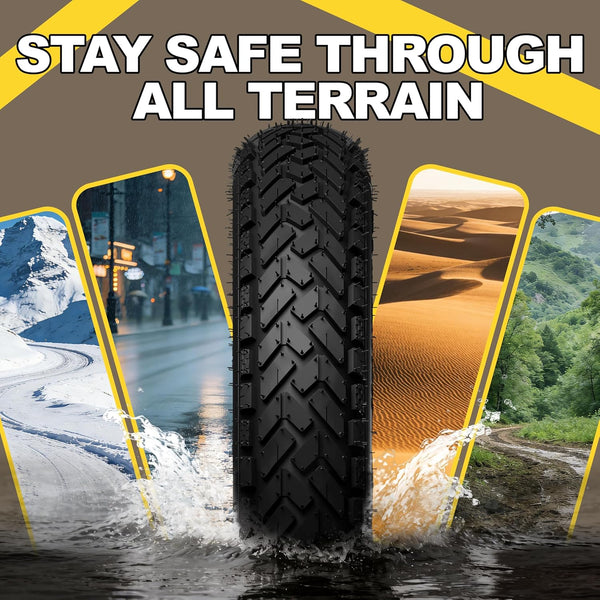 Fat Tire Electric Bike Tires 20x4.0, 1 Pack | Heavy duty tire, all-terrain directional tread, puncture resistant replacement bicycle tire for street and trail riding