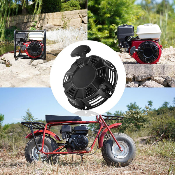Recoil Starter Assembly 18-165-05-S Pull Starter Compatible with Engine SH255 SH265 SH270 5.5HP 6.5HP on Go Kart Pit Bike Generator Lawnmower Water Pump Pressure Washer with Pull Cord