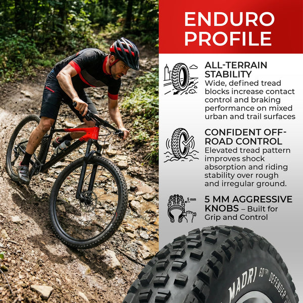 Fincci Set Foldable Kevlar 29x2.25 Mountain Bike Tire with Inner Tubes Schrader-Presta - 29 inch Bike Tire Maori 60 TPI with 1 mm Nylon Puncture Resistant for Electric, Enduro, MTB, XC Bicycle