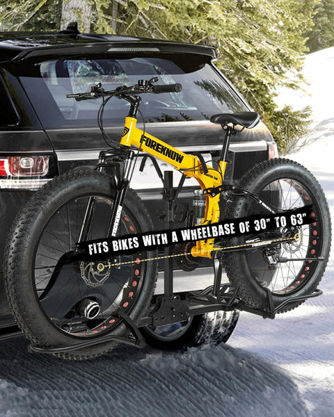 2 Bike Racks for Tow Hitch 180 Lbs Capacity for Bikes, Electric Ebikes, Fat Tire, Road Bikes and MTB, Tilting Folding E-Bike Rack for Car SUV Pickup Truck RV Camper - 2 Inch Receiver