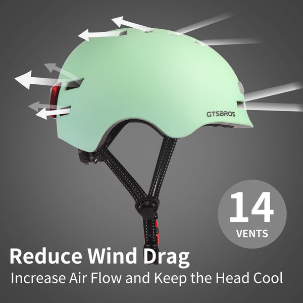 Bike Helmets for Adults - Front and Rear LED Lights - ROCKBROS - TRIPPER ELECTRIC BIKES
