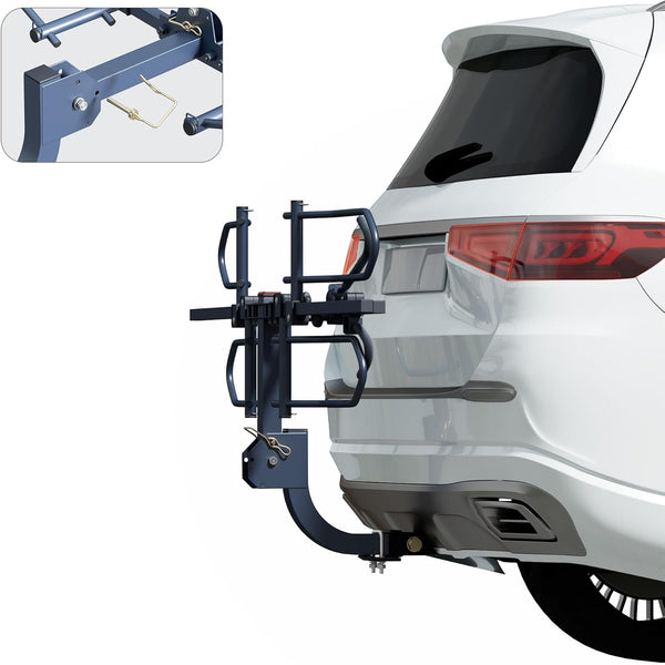 Bike Hitch Rack, Wobble Free Smart Tilting Bike Rack, Foldable 2-Bike Rack for Standard, Fat Tire and E-Bike, 2-Bike 180 Lbs Capacity, Fits 2-Inch Receiver