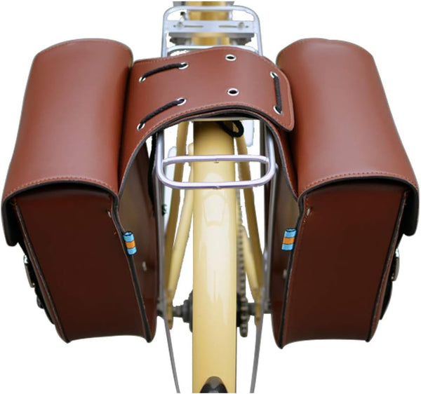 Retro Bicycle Rack Bag Leather Rear Rack Bike Bags Robust Rear Seatpost Bag for Retro Bicycle Saddle Rack Accessories