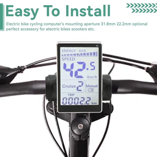 Electric Bicycle LCD Display, 24V 36V 48V 60V Universal - TRIPPER ELECTRIC BIKES