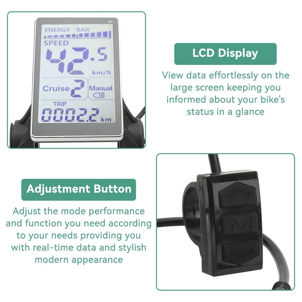m5 e-bike display manual Electric Bicycle LCD Display, 3,5” screen 24V 36V 48V 60V Universal ( falcon II sport & Foldx compatible)